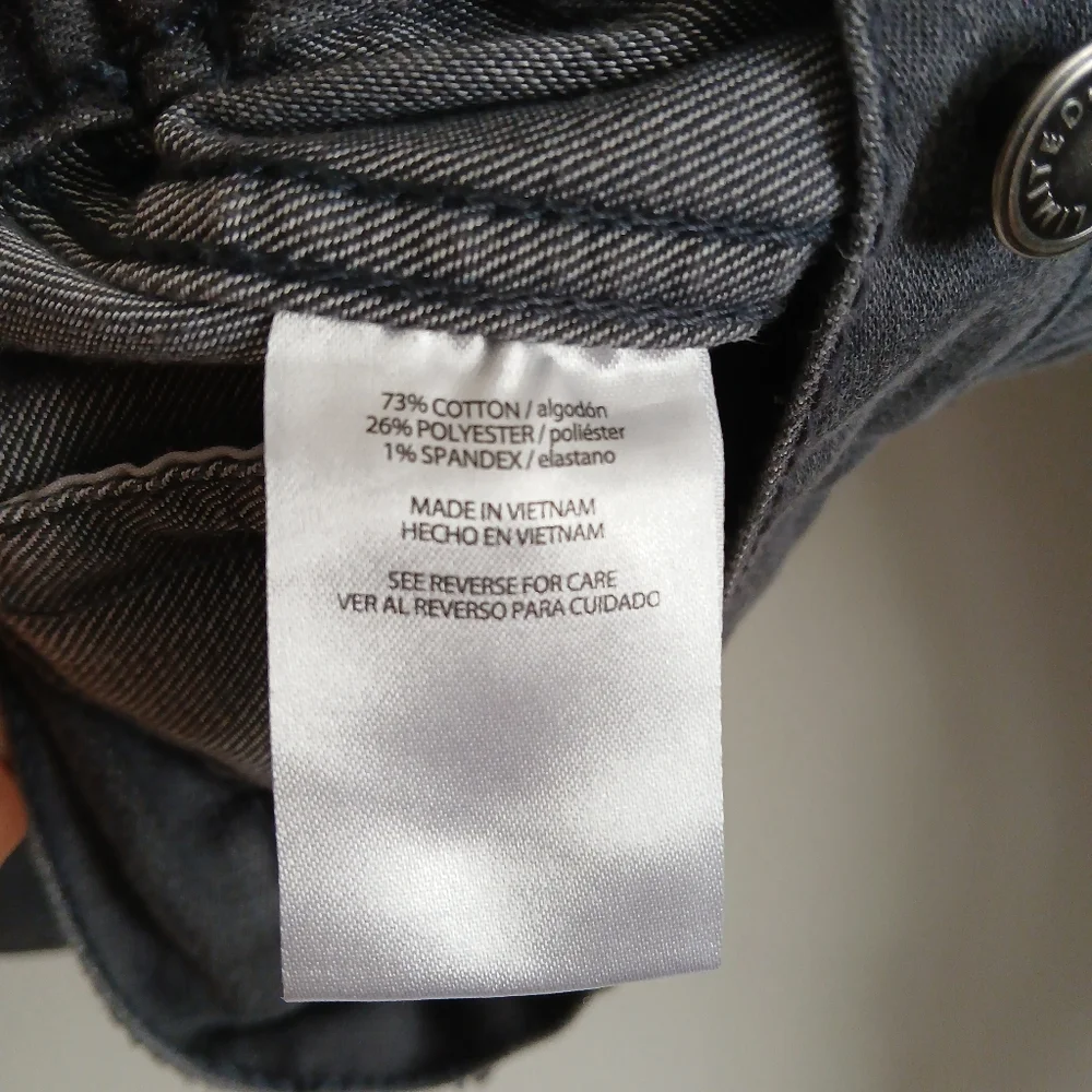 The Limited Jean Jacket Black Gray Size Small Trucker Denim Jacket Cotton Blend